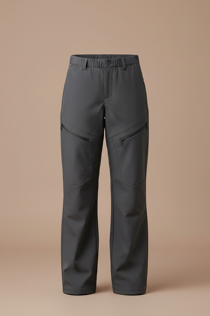 Pantalon Randonnée Gris Ample Zippé Enfant - Polyester - vue 3