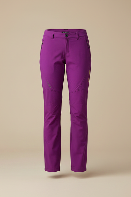 Pantalon Randonnée Violet Coupe Droite Léger Femme - Polyester - vue 3