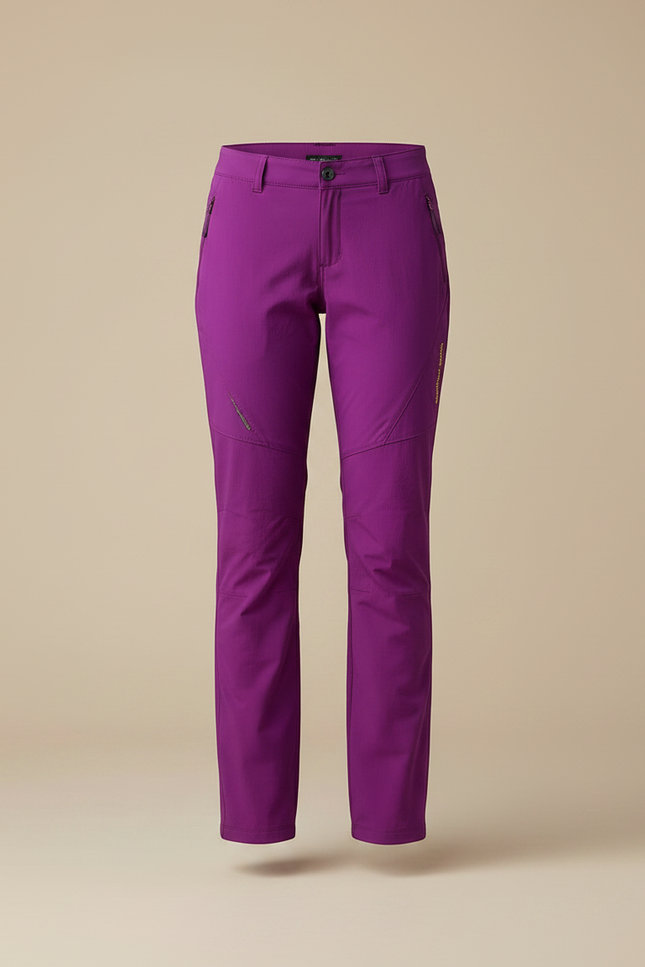Pantalon Randonnée Violet Coupe Droite Léger Femme - Polyester - vue 3