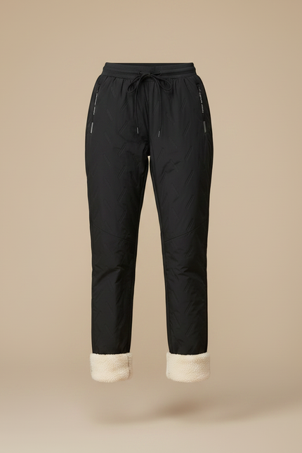 Pantalon Randonnée Noir Matelassé Doublé Polaire Femme - Polyester - vue 3