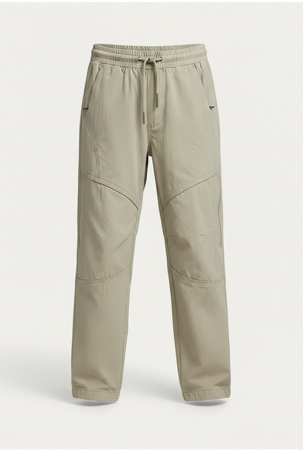 Pantalon Randonnée Kaki Enfant Léger Confortable Sport - Polyester - vue 3
