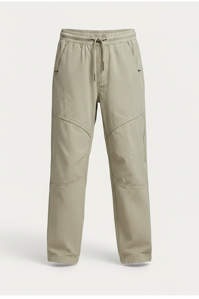 Pantalon Randonnée Kaki Enfant Léger Confortable Sport - Polyester - vue 3