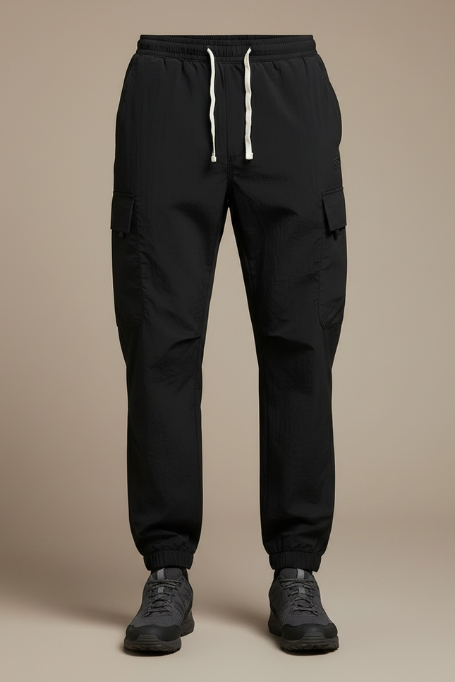Pantalon Randonnée Noir Cargo Léger Cordon Homme - Polyester - vue 3