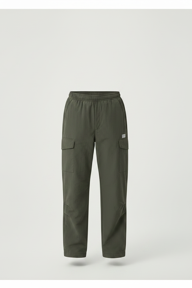 Pantalon Randonnée Kaki Ample Cargo Enfant - Polyester - vue 3