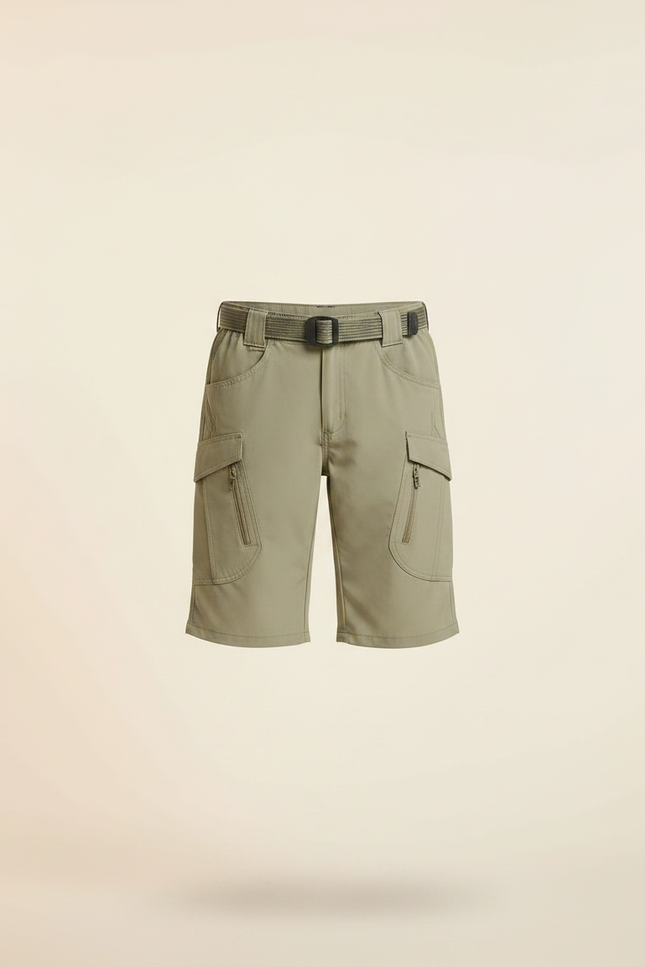 Pantalon Randonnée Kaki Cargo Léger Enfant Multi-Poches - Polyester - vue 3