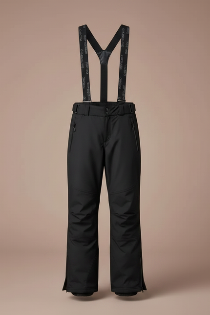 Pantalon Randonnée Noir Bretelles Ajustables Impermé Chaud - Polyester - vue 3