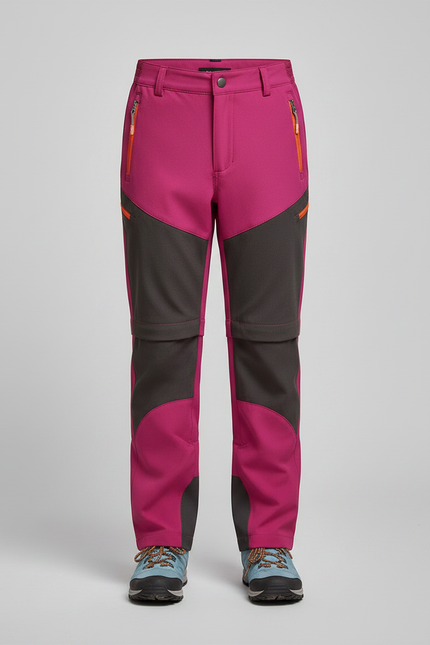 Pantalon Randonnée Rose Fuchsia Bicolore Léger Enfant - Polyester - vue 3