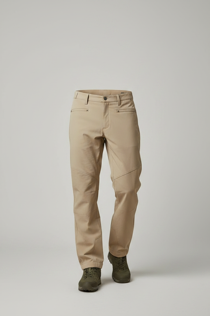 Pantalon Randonnée Beige Coupe Droite Décontracté Homme - Polyester - vue 3