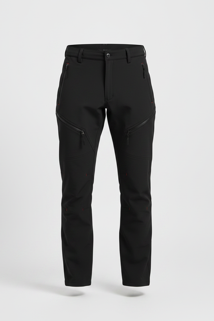 Pantalon Randonnée Noir Homme Softshell Élastique Cargo - Polyester - vue 3