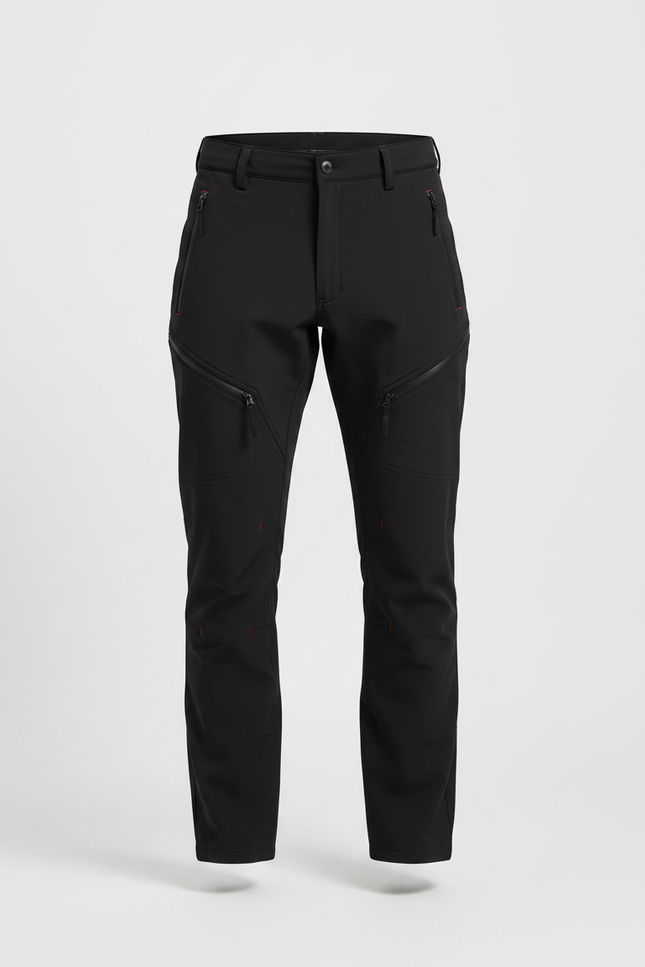 Pantalon Randonnée Noir Homme Softshell Élastique Cargo - Polyester - vue 3