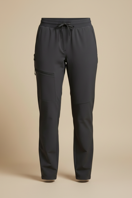 Pantalon Randonnée Femme Gris Léger Cargo Ajustable - Polyester - vue 3
