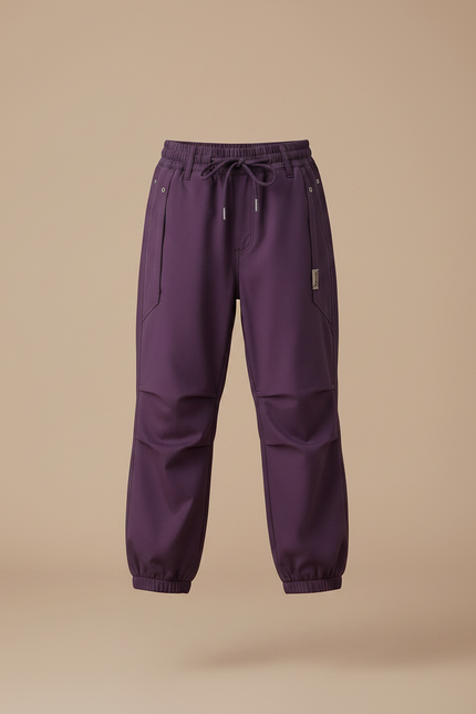Pantalon Randonnée Violet Ample Enfant Cordon - Polyester - vue 3
