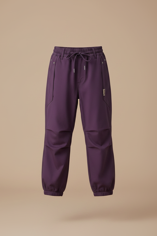 Pantalon Randonnée Violet Ample Enfant Cordon - Polyester - vue 3