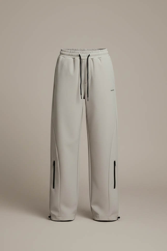 Pantalon Randonnée Gris Ample Cordon Zippé Fille - Polyester - vue 3