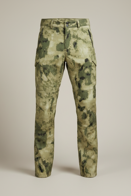 Pantalon Randonnée Camouflage Homme Tactique Multi-Poches - Kaki Polyester - vue 3