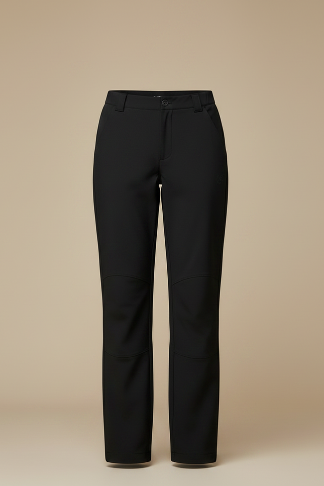 Pantalon Randonnée Noir Coupe Droite Résistant Femme - Polyester - vue 3