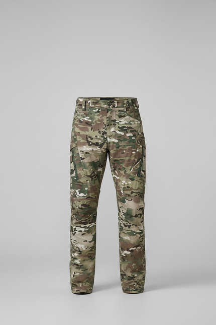 Pantalon Randonnée Camouflage Militaire Cargo Multipoches Homme - Multicolore Polyester - vue 3