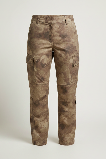 Pantalon Randonnée Camouflage Cargo Robuste Femme - Imprimé Toile - vue 3