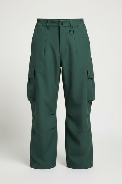 Pantalon Randonnée Vert Ample Cargo Imperméable Homme - Polyester - vue 3