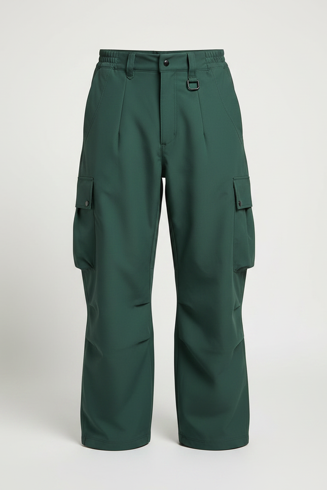 Pantalon Randonnée Vert Ample Cargo Imperméable Homme - Polyester - vue 3