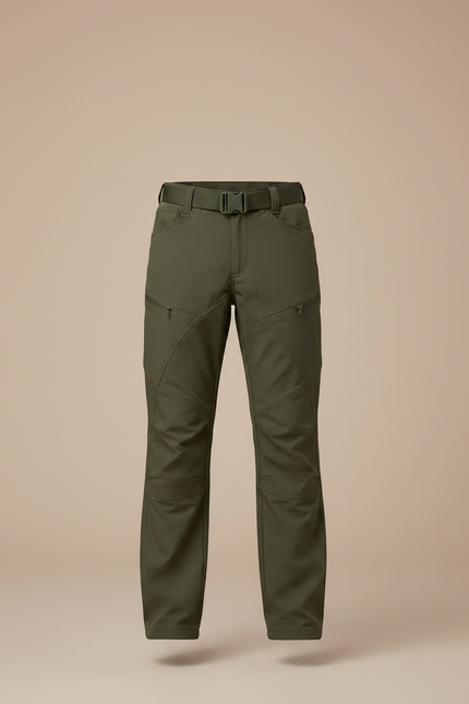 Pantalon Randonnée Vert Kaki Enfant Tactique Résistant - Polyester - vue 3
