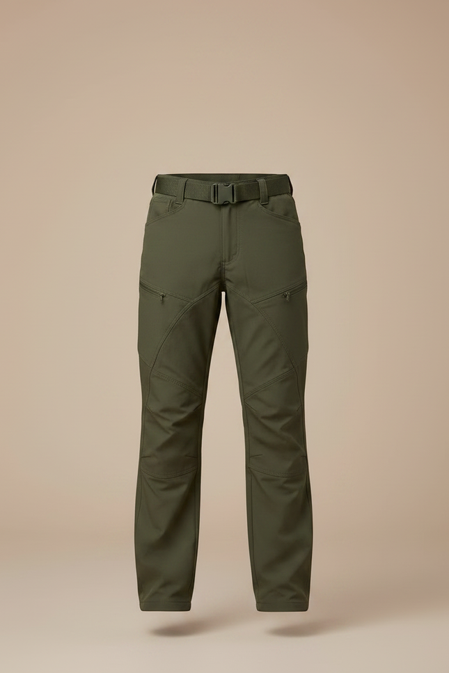 Pantalon Randonnée Vert Kaki Enfant Tactique Résistant - Polyester - vue 3