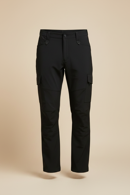 Pantalon Randonnée Noir Cargo Tactique Léger Homme - Polyester - vue 3