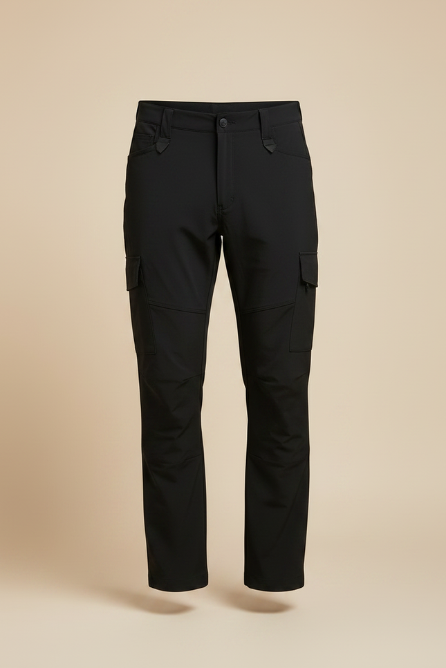 Pantalon Randonnée Noir Cargo Tactique Léger Homme - Polyester - vue 3