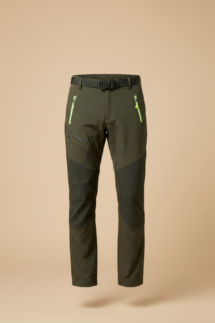 Pantalon Randonnée Kaki Homme Softshell Élastique Renforcé - Polyester - vue 3
