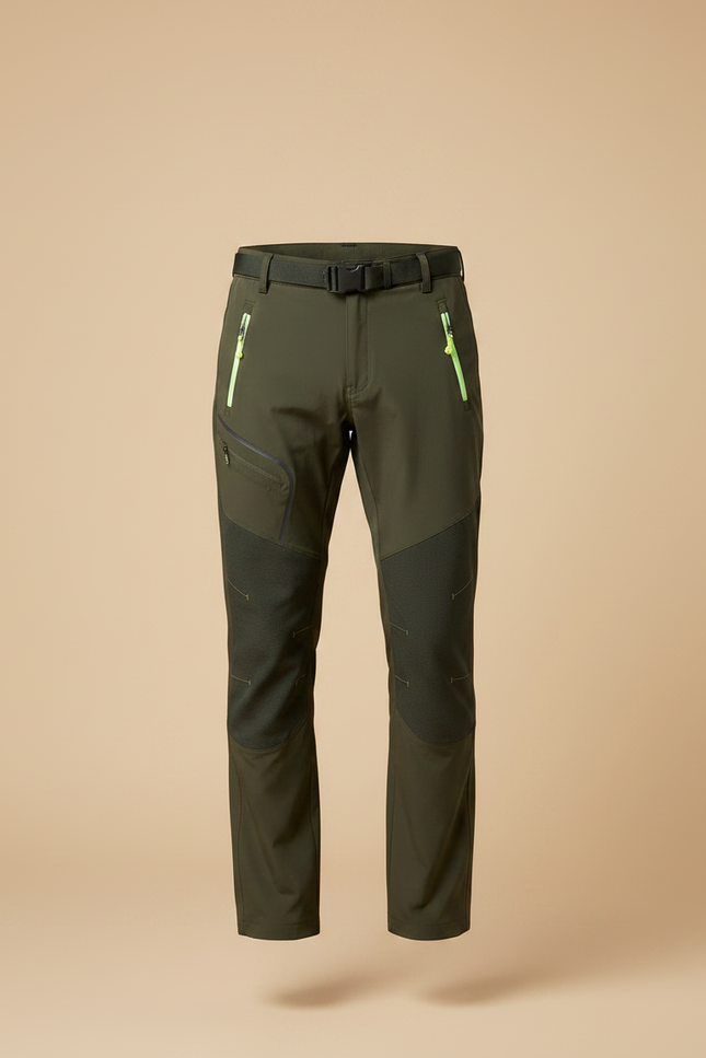 Pantalon Randonnée Kaki Homme Softshell Élastique Renforcé - Polyester - vue 3