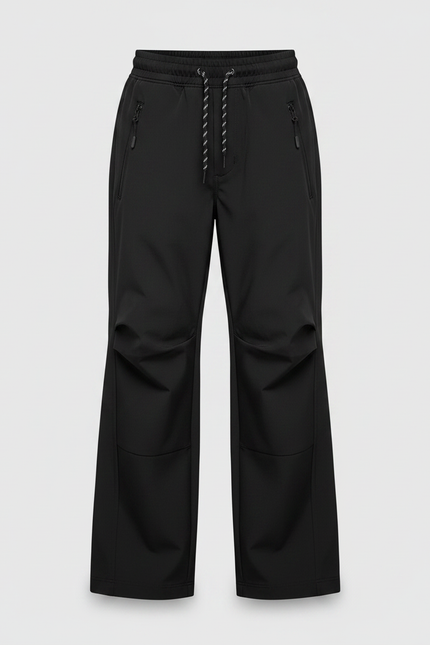Pantalon Randonnée Noir Ample Imperméable Fonctionnel Enfant - Polyester - vue 3