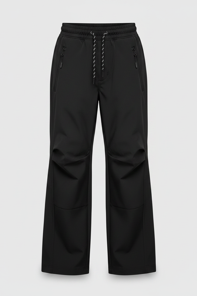 Pantalon Randonnée Noir Ample Imperméable Fonctionnel Enfant - Polyester - vue 3