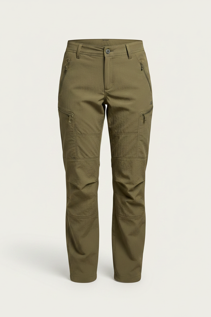 Pantalon Randonnée Kaki Cargo Femme Léger Respirant - Polyester - vue 3