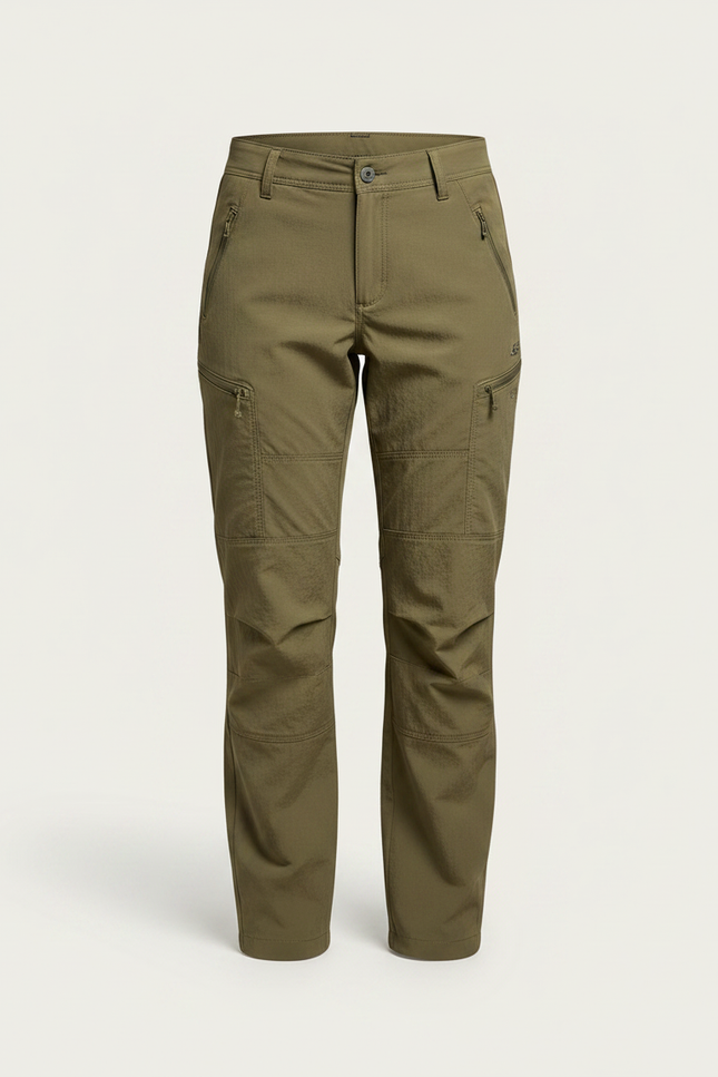 Pantalon Randonnée Kaki Cargo Femme Léger Respirant - Polyester - vue 3