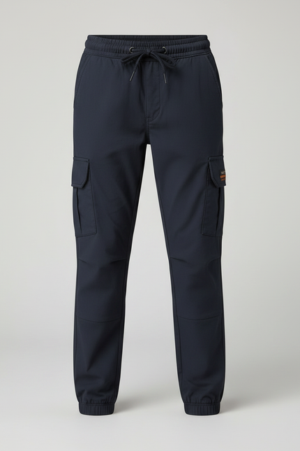 Pantalon Randonnée Marine Cargo Coton Enfant - vue 3