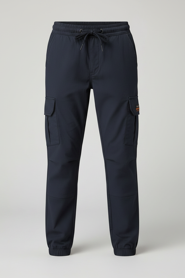 Pantalon Randonnée Marine Cargo Coton Enfant - vue 3