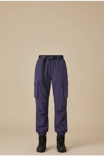 Pantalon Randonnée Violet Cargo Femme Ample Décontracté - Polyester - vue 3