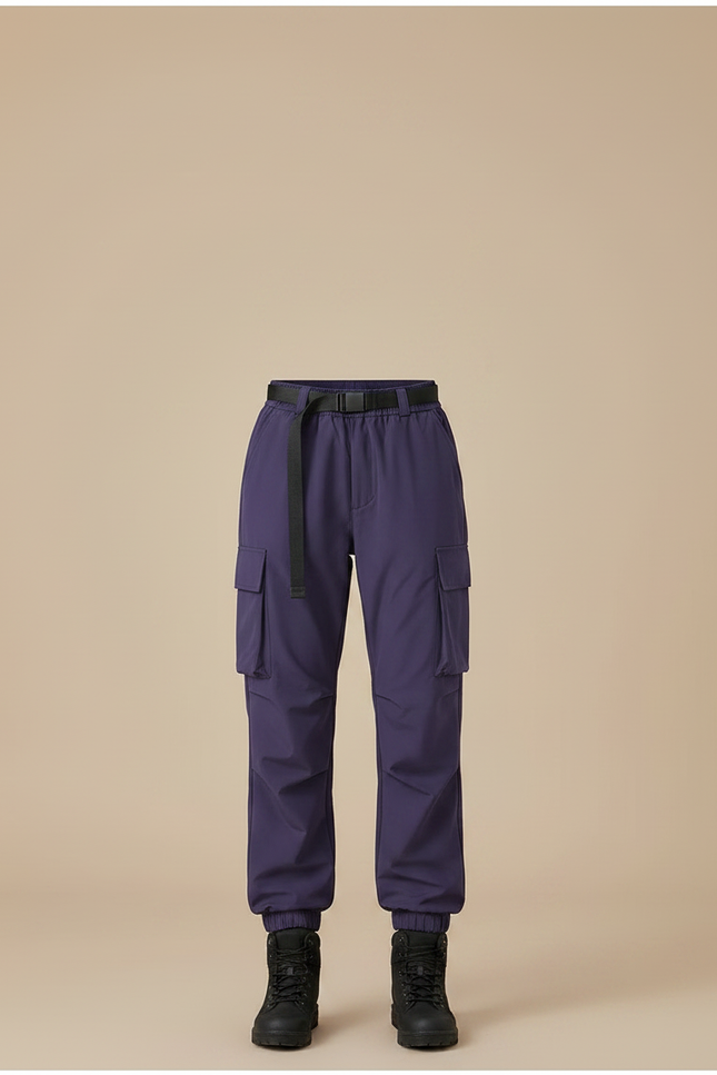 Pantalon Randonnée Violet Cargo Femme Ample Décontracté - Polyester - vue 3