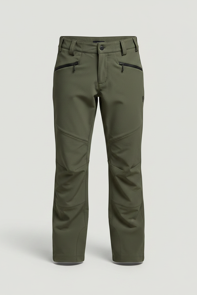 Pantalon Randonnée Vert Enfant Coupe Droite Confortable - Kaki Polyester - vue 3