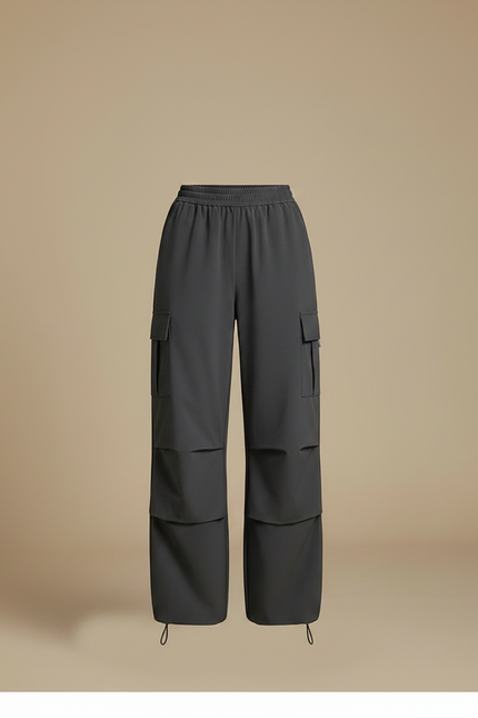 Pantalon Randonnée Gris Cargo Ample Femme Décontracté - Polyester - vue 3