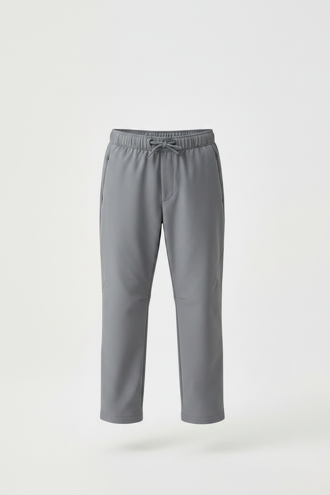 Pantalon Randonnée Enfant Gris Élastique Imperméable Doublé - Polyester - vue 3