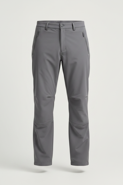 Pantalon Randonnée Gris Imperméable Coupe Droite Homme - Polyester - vue 3