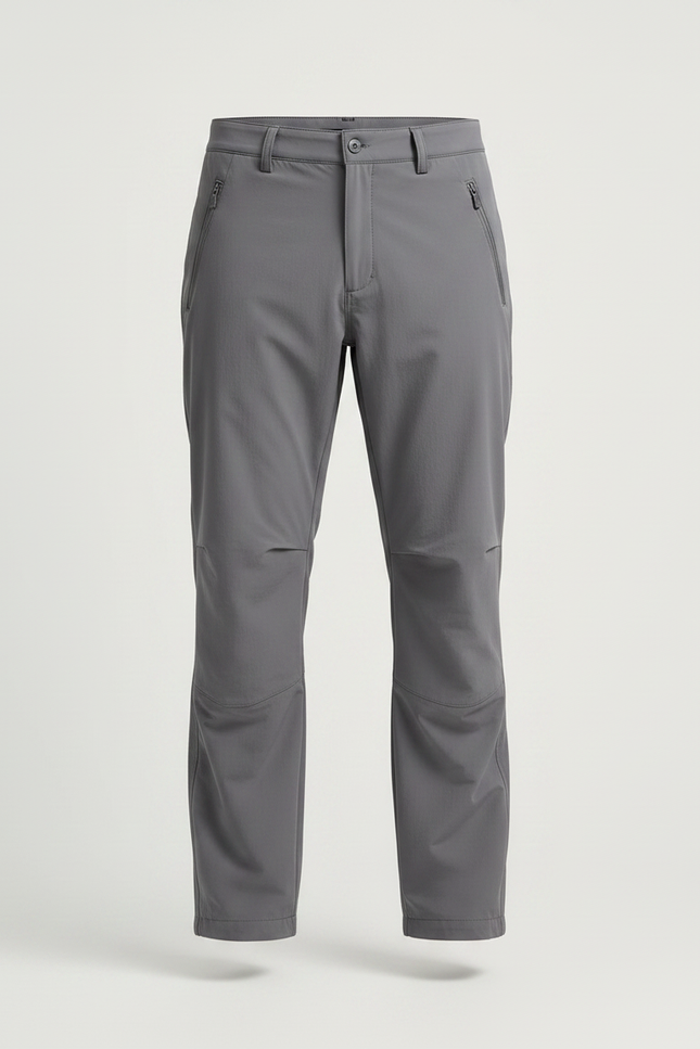 Pantalon Randonnée Gris Imperméable Coupe Droite Homme - Polyester - vue 3