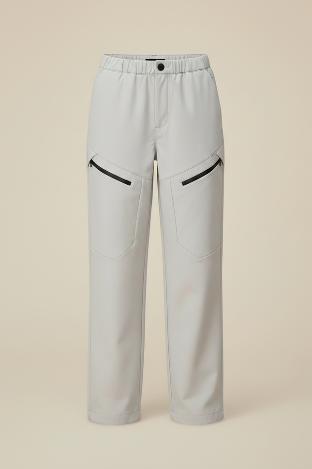 Pantalon Randonnée Gris Ample Zippé Décontracté Enfant - Polyester - vue 3
