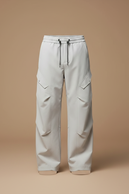 Pantalon Randonnée Gris Cargo Ample Léger Cordon - Polyester - vue 3