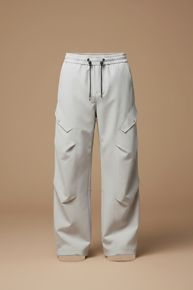 Pantalon Randonnée Gris Cargo Ample Léger Cordon - Polyester - vue 3