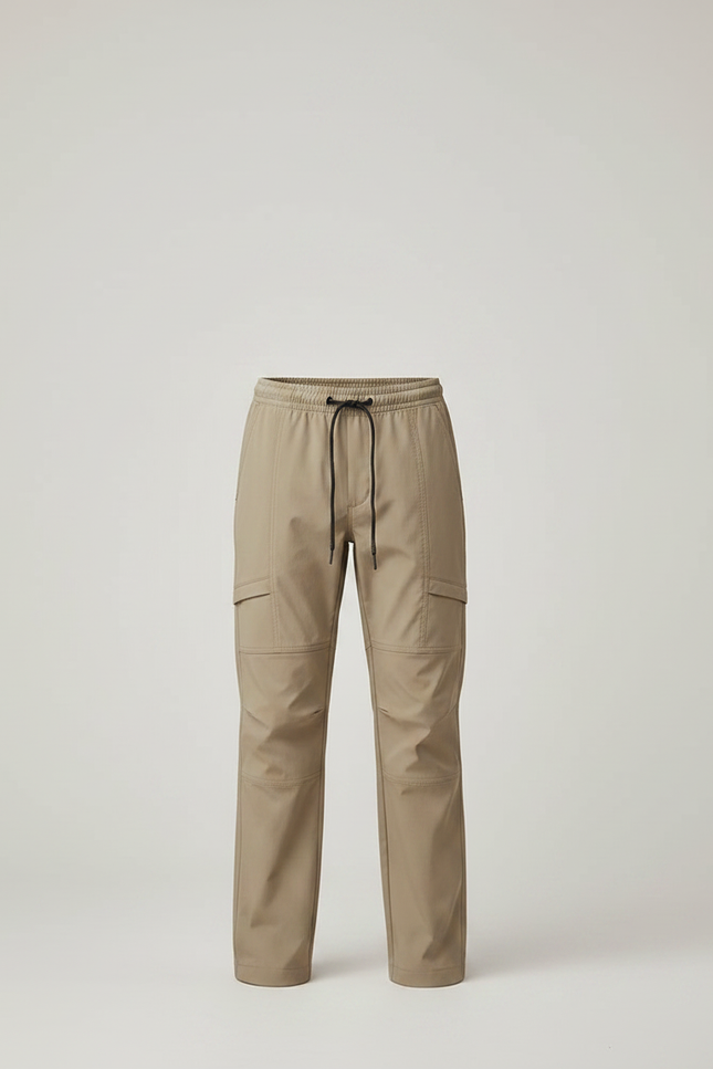 Pantalon Randonnée Beige Enfant Léger Cargo Ajustable - Polyester - vue 3