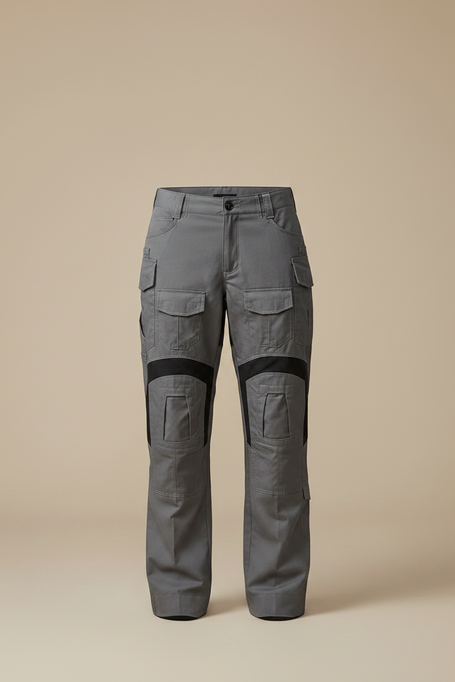 Pantalon Randonnée Gris Cargo Multipoches Renforcé Femme - Toile - vue 3
