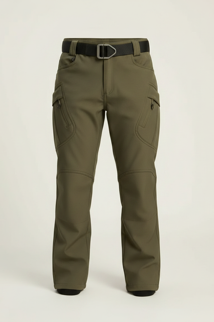 Pantalon Randonnée Kaki Enfant Tactique Ceinturé Hiver - Polyester - vue 3