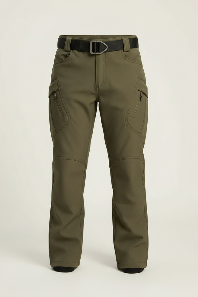 Pantalon Randonnée Kaki Enfant Tactique Ceinturé Hiver - Polyester - vue 3